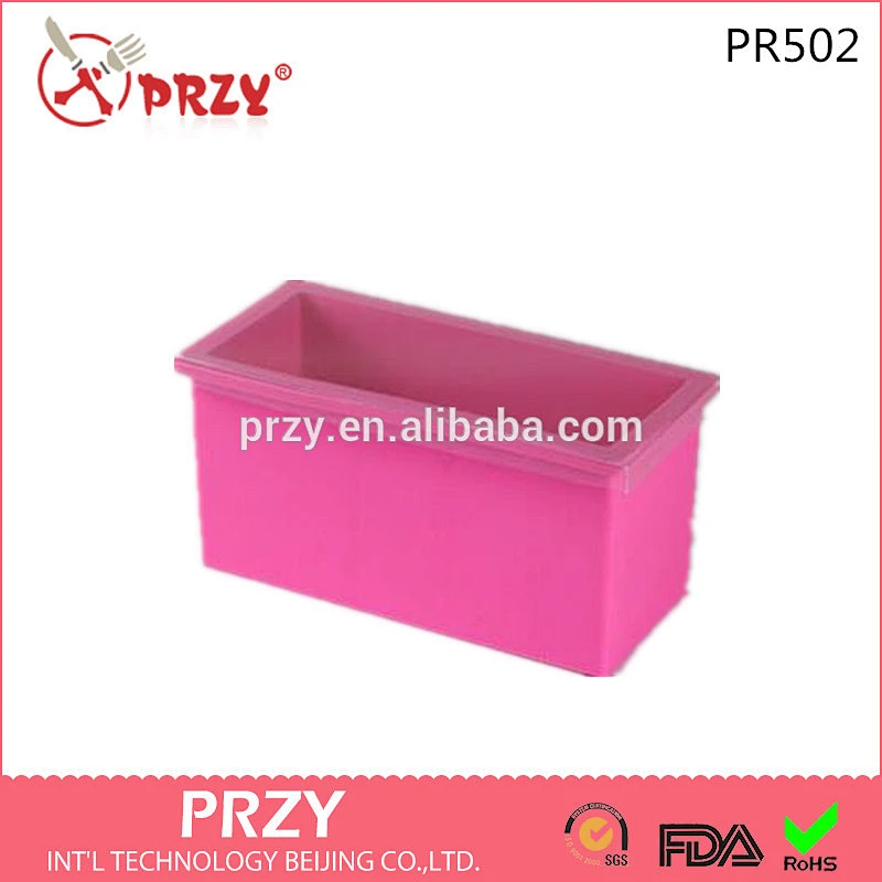 PR502 Toast silicone cake mold mould rectangular handmade soap mold SOAP mold with lid