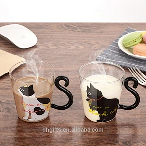 Glassware manufacturer handmade 220ml heat resistant borosilicate coffee mug