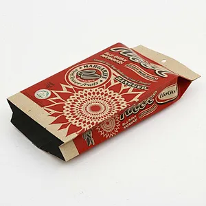 Brown paper cube bags are used for snack packs