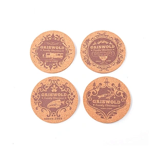 Cheap Customized Eco-friendly Logo Printing Wholesale Cork Coaster