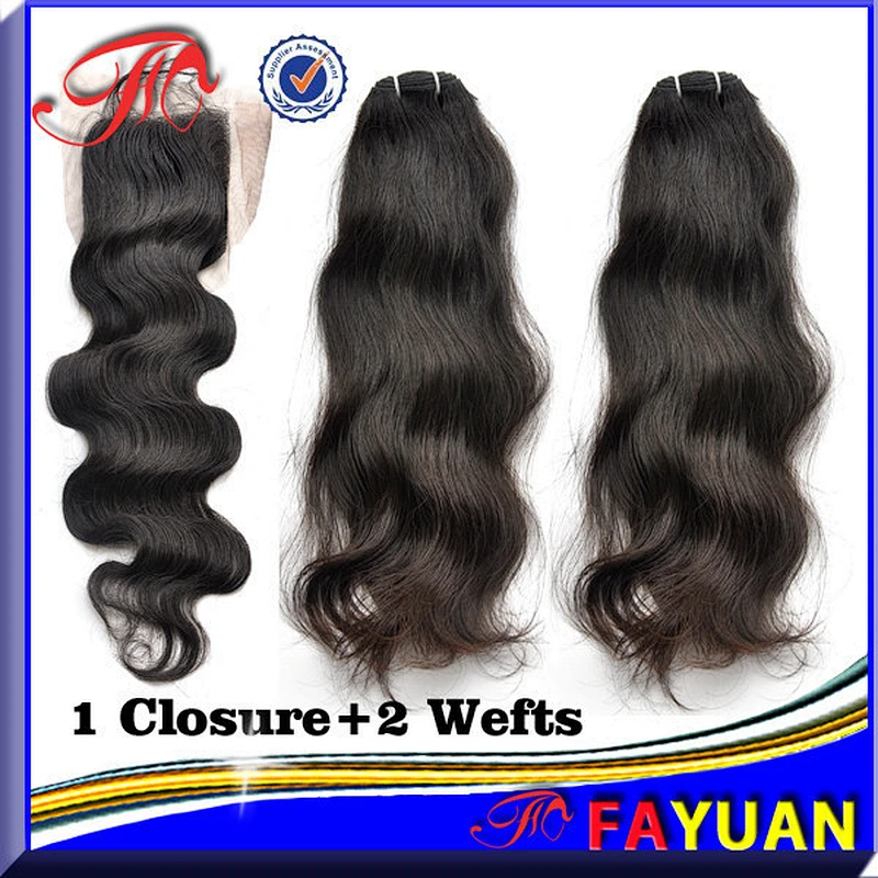 2015 hot selling cheap virgin hair bundles with lace closure