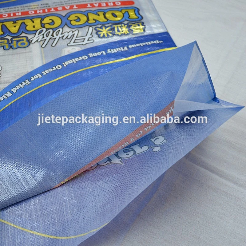 Transparent PP woven rice, sugar, feed, fertilizer, seed packaging bag 25kg with lamination