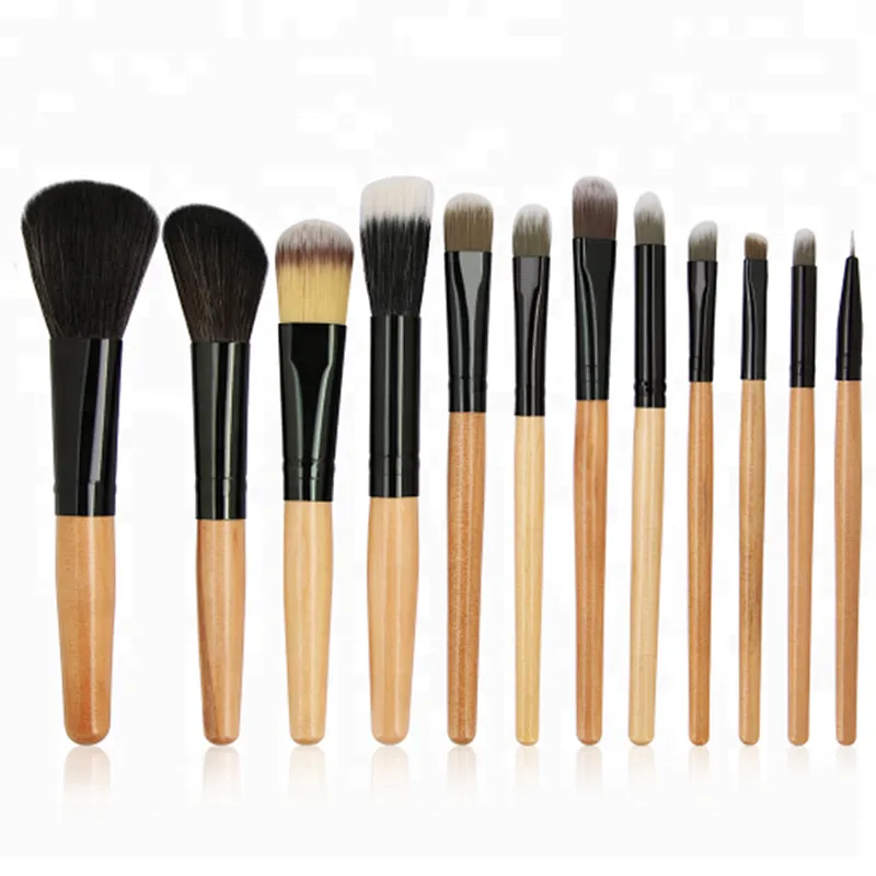 12PCS Makeup Brushes Set Powder Foundation Cream Blush Eyeshdow Lip Brush Sexy Leopard PU Case Beauty Cosmetic Tool Kits