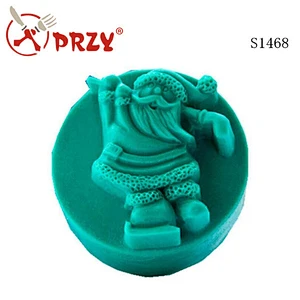 S1468 PRZY Santa silicone molds for soap / handmade silicone molds for soap