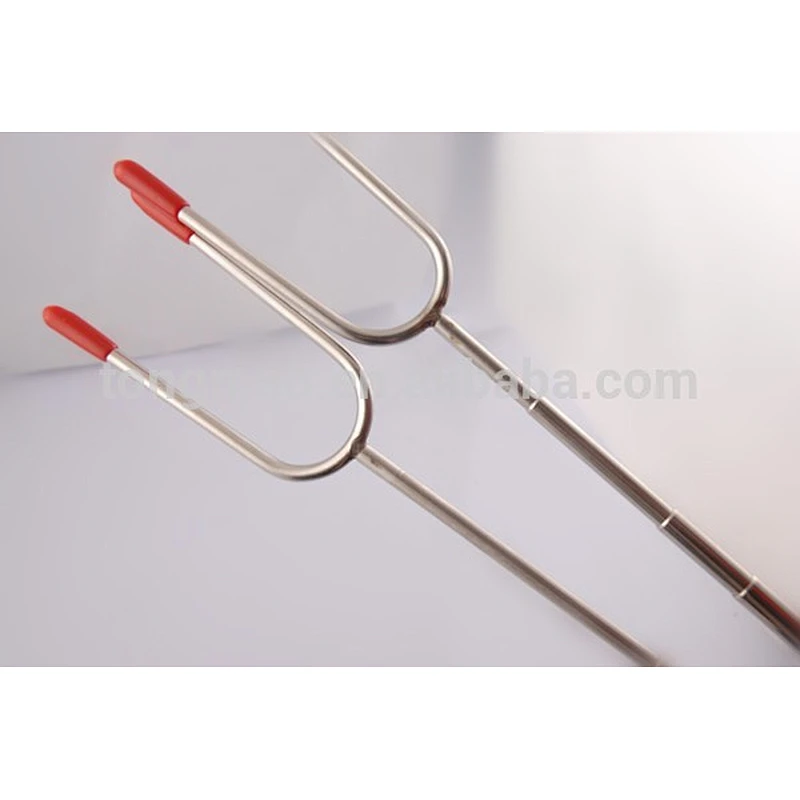 Stainless steel telescoping fire pit marshmallow fork
