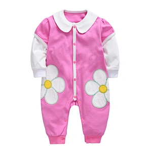 Latest pretty Girl jumpsuit Autumn Long Sleeves Baby Clothes Cotton Infant Floral Romper