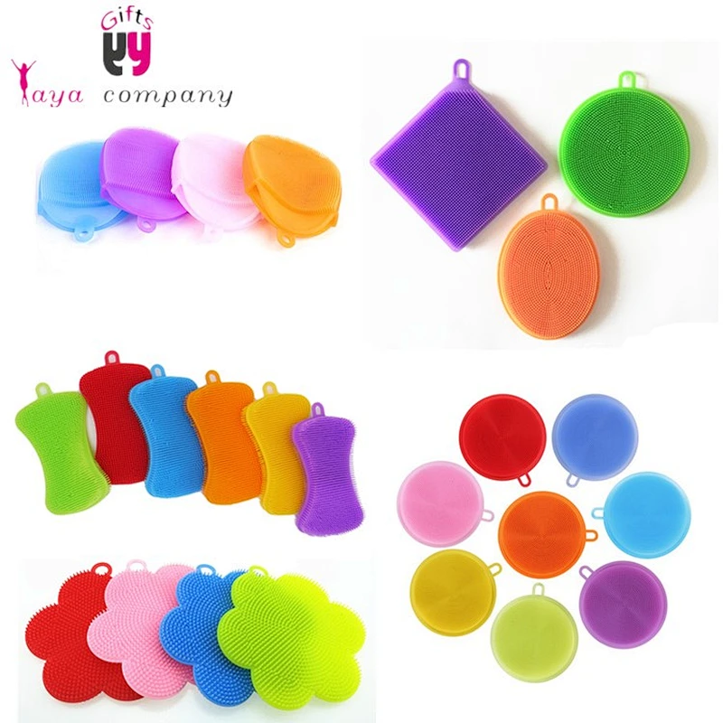Silicone Dish Washing Sponge Scrubber silicone dish sponge