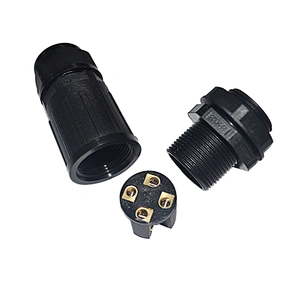 M25 2pin 3pin led lighting outdoor cable waterproof connector ip68