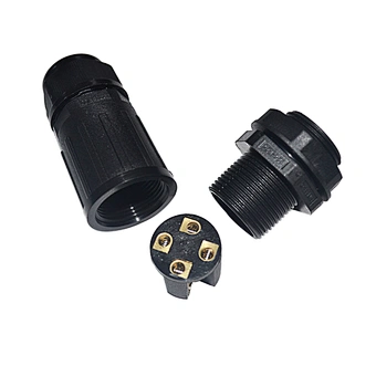M25 2pin 3pin led lighting outdoor cable waterproof connector ip68