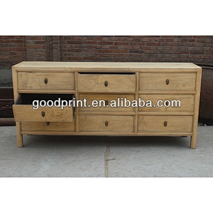 chinhese antique wooden furniture 9 drawer cabinet