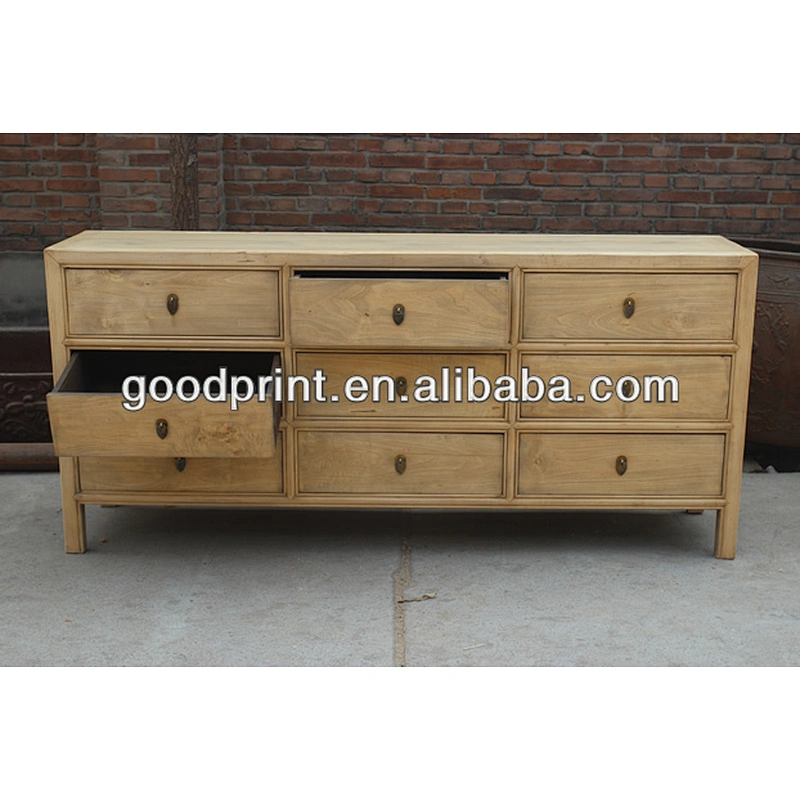chinhese antique wooden furniture 9 drawer cabinet