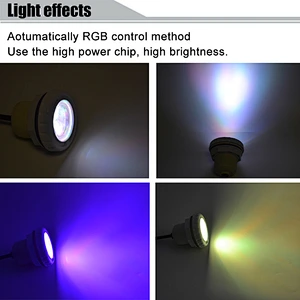 HOTOOK China Supplier Marine Underwater Light 12V 3W RGBW IP68 Waterproof LED Swimming Pool Lights for Spa Liner Pond Piscina
