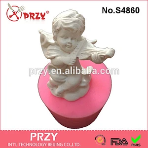 silicone angel baby mold for soap DIY Cupid soap mold silicone rubber mold