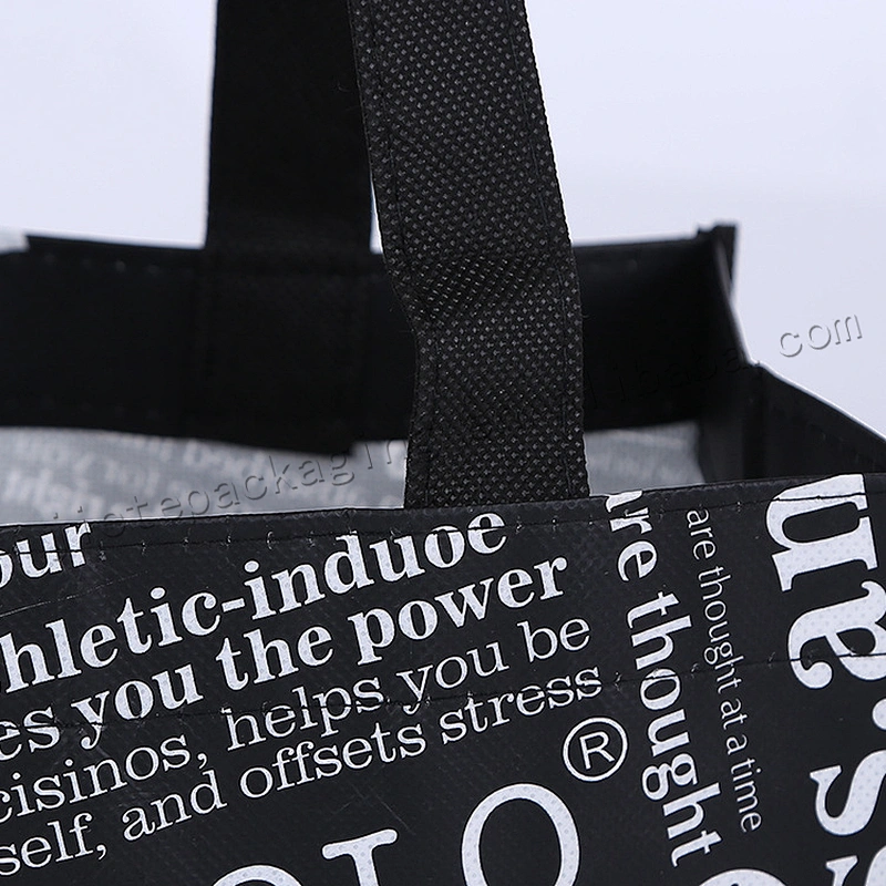 All kinds of fashion cheap black pp non woven shopping bag with handle