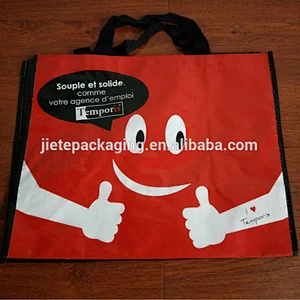 Hot sale new design plastic laminated pp Non Woven Tote Grocery Bag