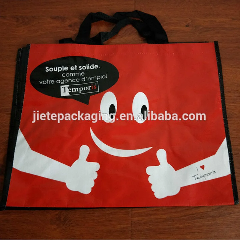 Hot sale new design plastic laminated pp Non Woven Tote Grocery Bag