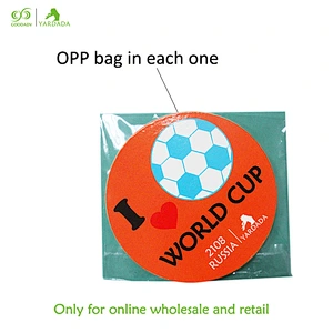 World Cup Design MDF Coasters, environmentally friendly anti skid high quality novelty football cork coaster in stock