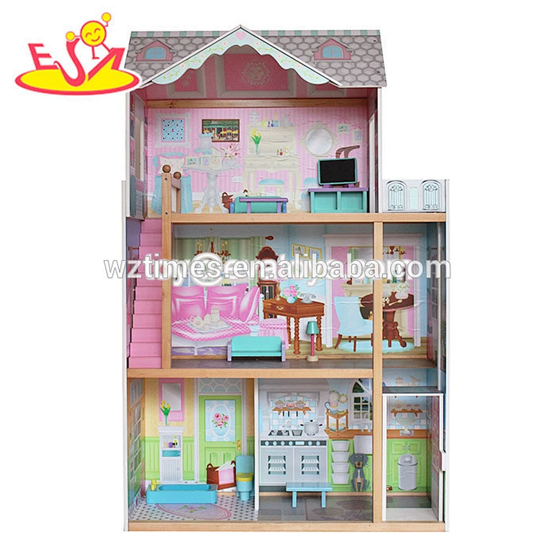 2018 Popular wooden model toys mini doll house toys for toddler W06A269