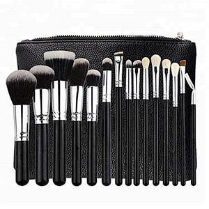 Professional custom 15pcs Glitter Makeup Brushes Set with Travel Makeup Bag