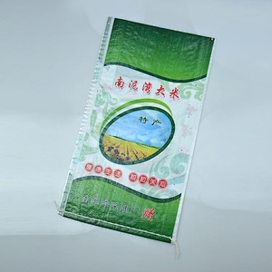 100% virgin polypropylene transparent recyclable with bopp film laminated pp woven rice bag 25kg