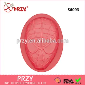 Spiderman mask silicone mold for soap handmade soap mold