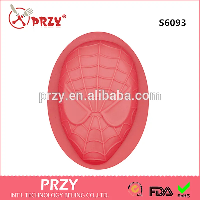 Spiderman mask silicone mold for soap handmade soap mold