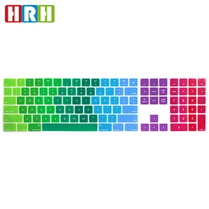 Rainbow laptop silicone keyboard skin keyboard protector for Magic Keyboard with Numeric Keypad A1843 MQ052LL/A Released in 2017