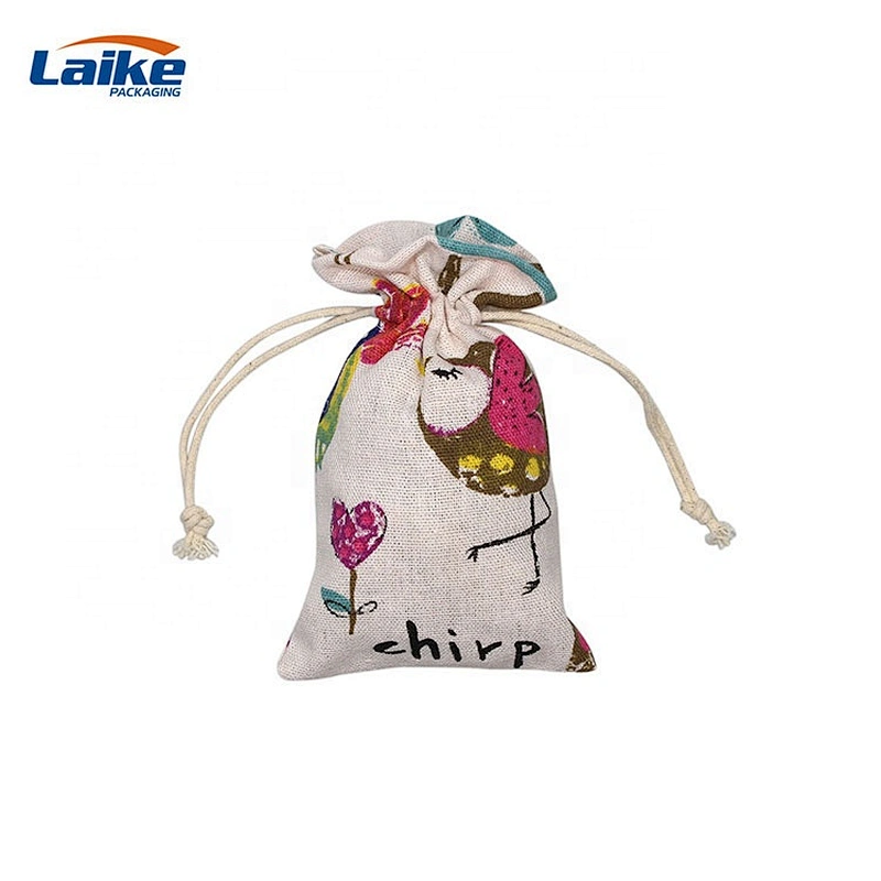 Eco friendly Reusable jute wine bottle burlap bags with drawstrings
