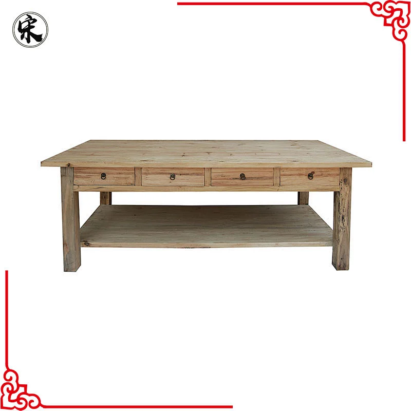 wholesale rustic reclaimed wood handmade coffee table furniture