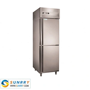 Commercial luxury supermarket and restaurant double door refrigerated cabinet