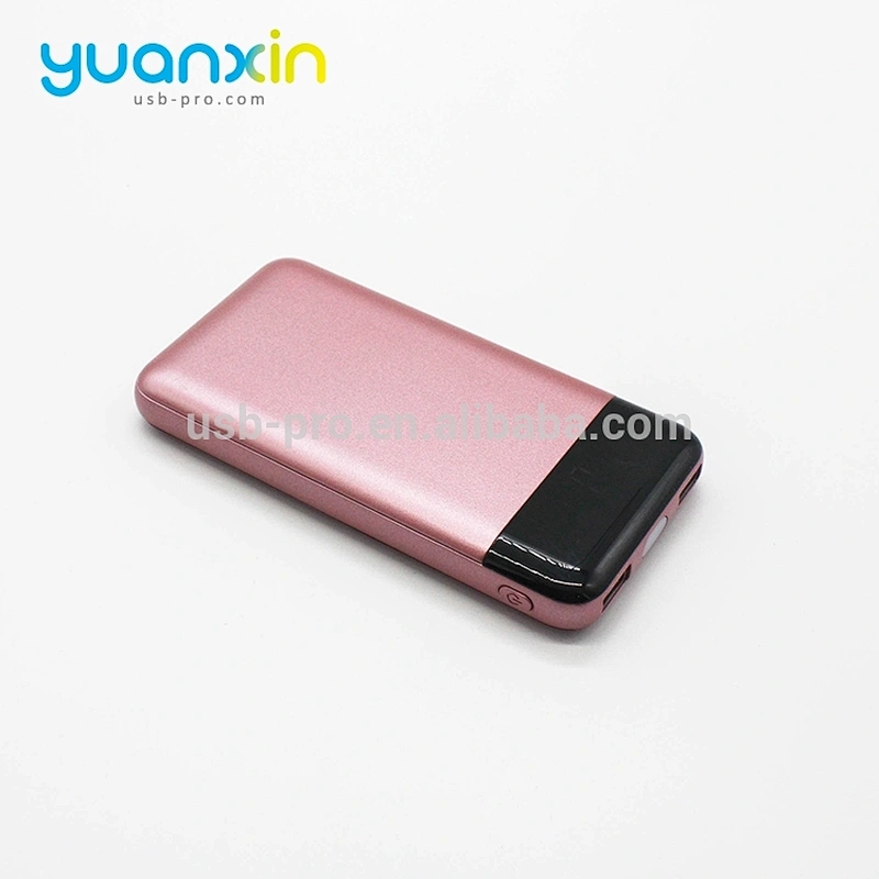 10000mah Plastic Platinum Gold Red Blue Grey Rose Color Digital power display Power Bank