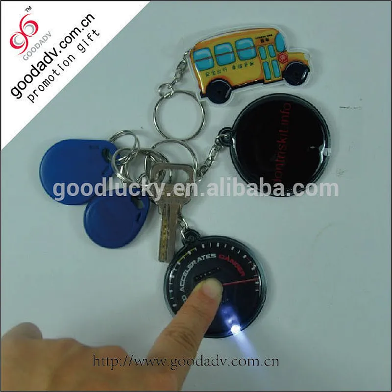 Promotional funny handmade reusable soft pvc led keychains