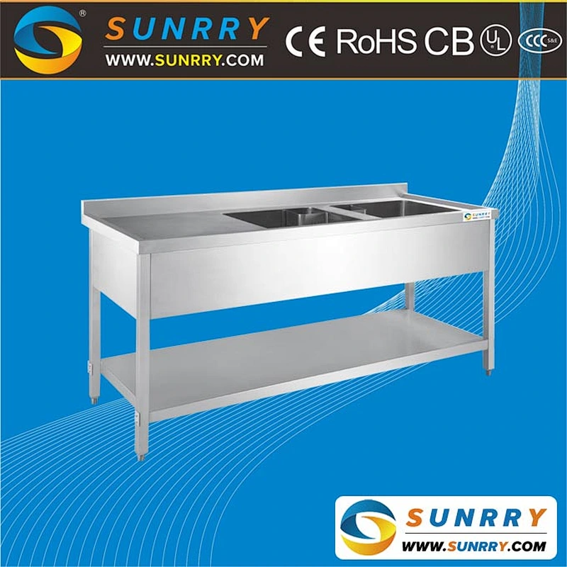 Kitchen Stainless Steel Sink Work Table/Stainless Steel Double Bowl Round Kitchen Sink/Lavatory Sink (SY-SK5621 SUNRRY)