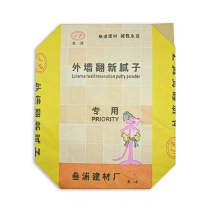 Customized kraft paper valve bags for 20kg cement with good quality