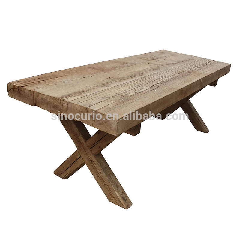 antique wholesale rustic reclaimed wood folding dinning table set