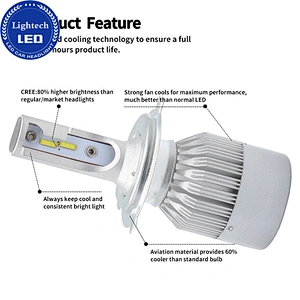 Led Light Accessory C6 Car Led Kit H1 H7 9005 9006 9004 9007 Dual Color Led Headlight For Motorcycles