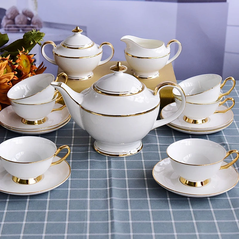 A-grade quality 15pcs plain white porcelain ceramic coffee cup sets for Europe