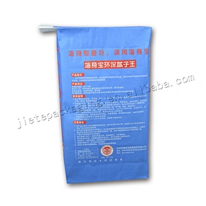Industrial and building use 20kg multilayer kraft paper cement bag for tile adhesive,mortar,wall putty powder