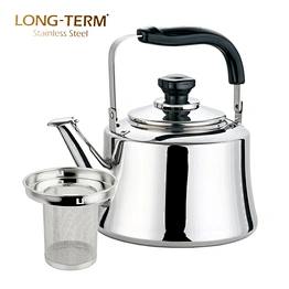 L21190303 excellent quality stainless steel kettle with colorful handle