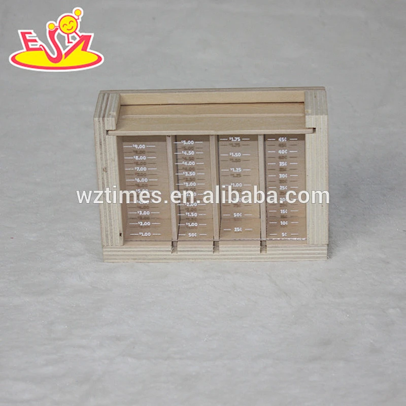 2018 new fashion children toys wooden coin bank W03B050