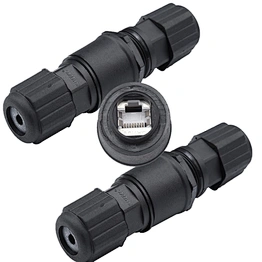 Male to Female RJ45 8 PIN Panel Mount IP68 Waterproof Connector