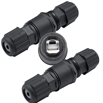 Male to Female RJ45 8 PIN Panel Mount IP68 Waterproof Connector