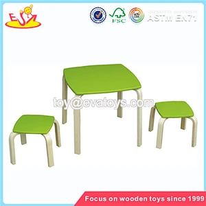 Wholesale hot sale PC green wooden kids table top quality wooden kids table W08G094