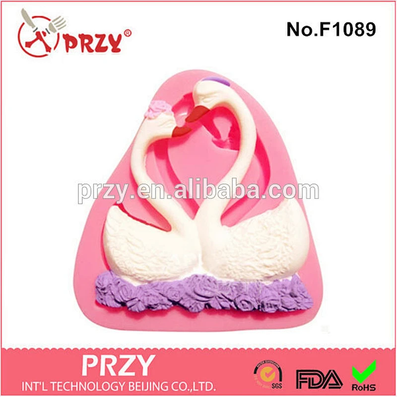 2015 hotsale pastry swan silicone molds for cake decorating