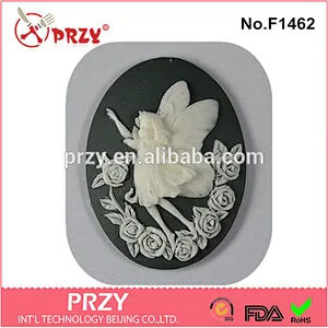 Eco-friendly High Quality Fondant Cake Baking Tools, Fairy Cameo Silicone Resin Mold