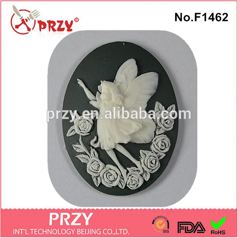 Eco-friendly High Quality Fondant Cake Baking Tools, Fairy Cameo Silicone Resin Mold