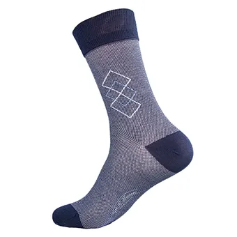 mercerized cotton custom logo argyle dress socks