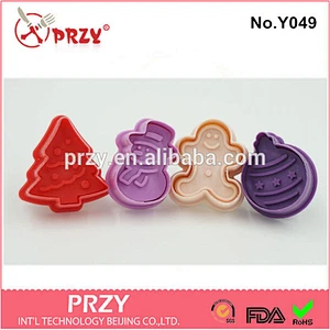 Eco-friendly Y049 decorative christmas series plastic cake mold