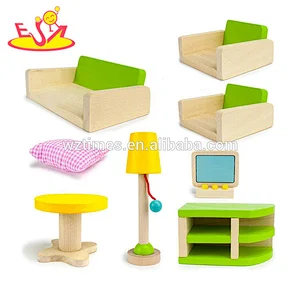 2018 Günstige handgefertigte moderne Puppenmöbel für Kinder 10pcs W06B069