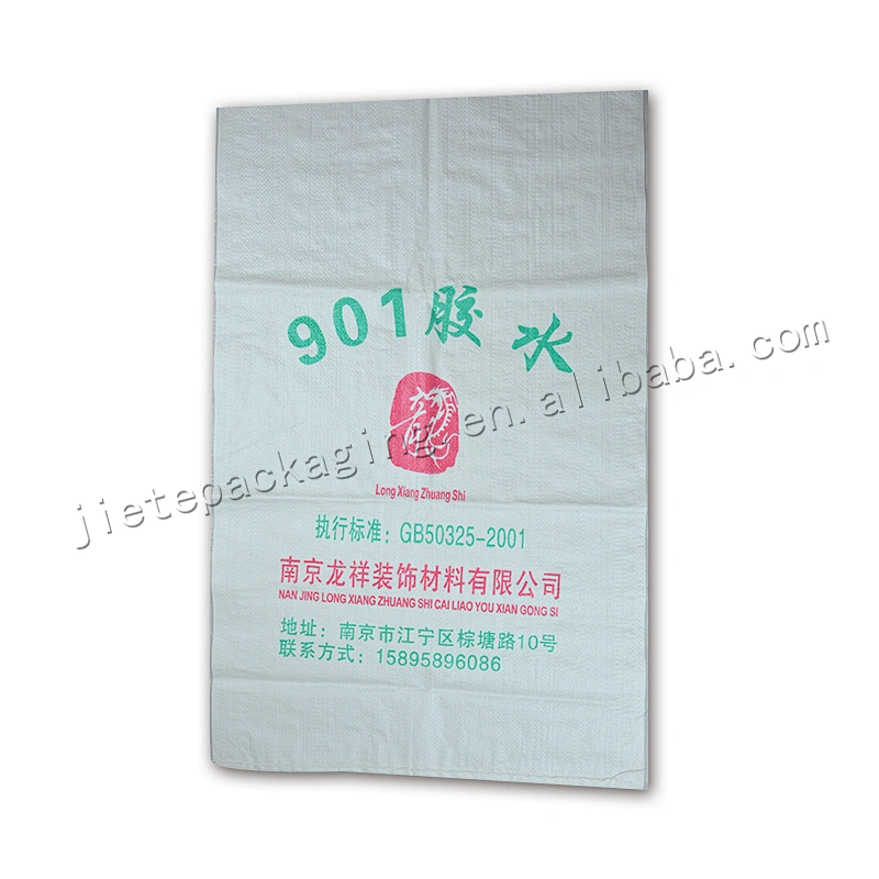 White plastic pp woven chemical resistance bag for wall putty,dry mortar,gypsum powder